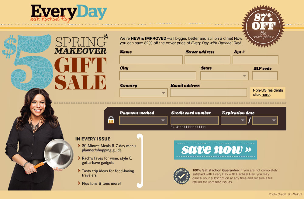 Everyday with Rachel Ray Email Promotion