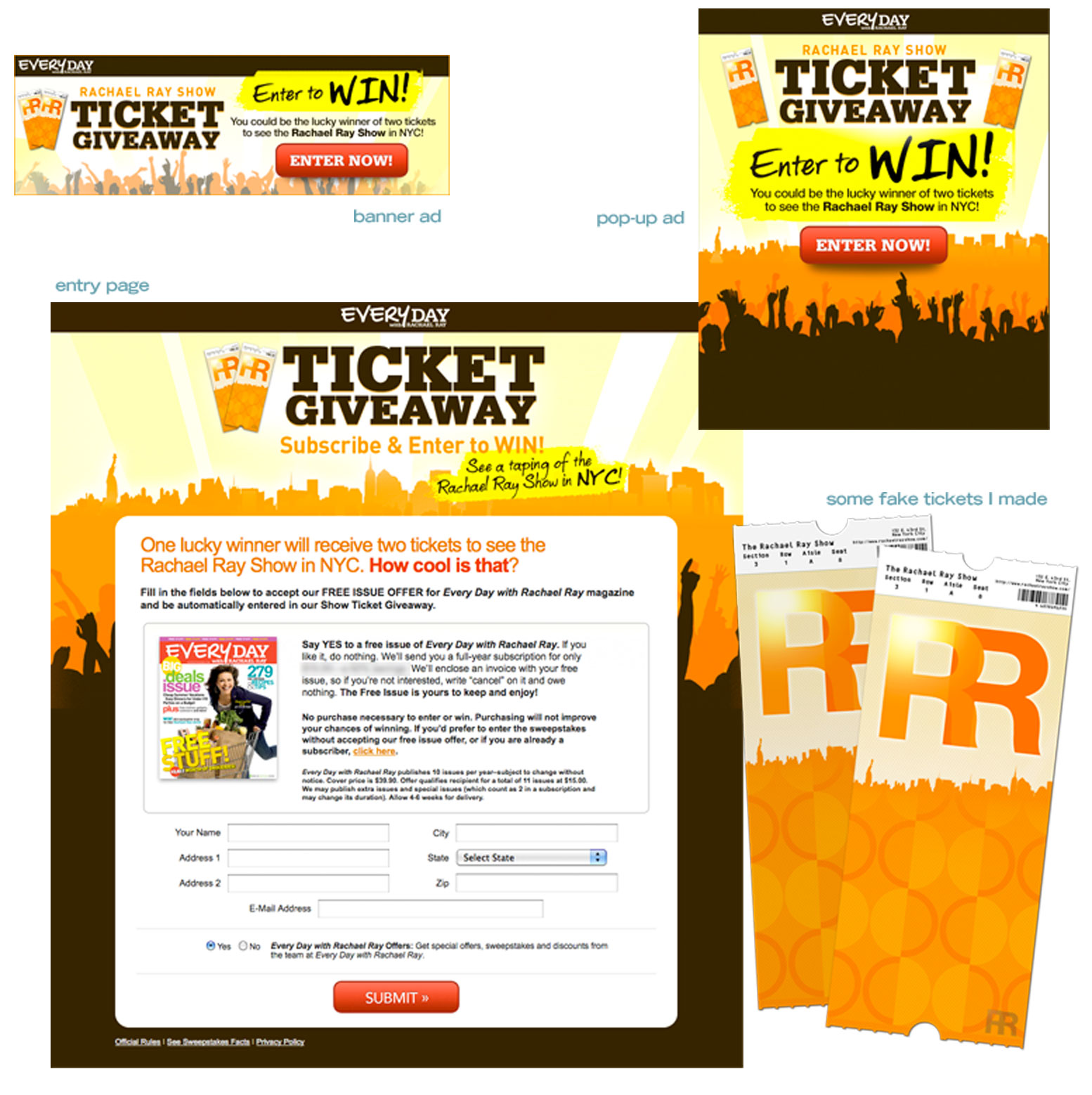 Rachael Ray Show Ticket Giveawat promos